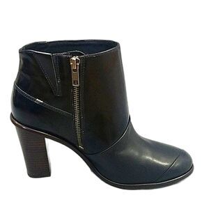 Tibi Classic Black Leather 3" Block Heel ankle booties - Women's sz 38.5